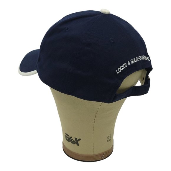 Pamex Logo Tuck Strap Cap Trucker Baseball Hat Builders Hardware Blue White - Picture 11 of 12